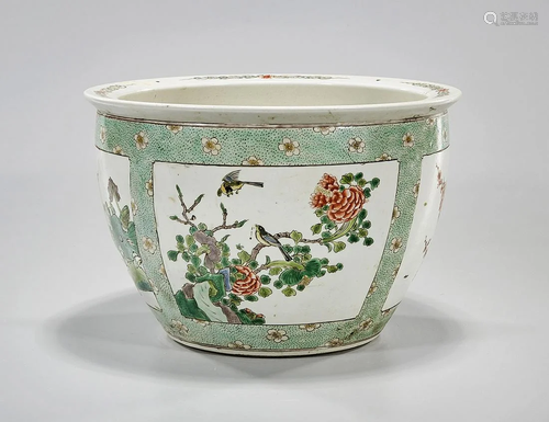 Chinese Enameled Porcelain Jardiniere