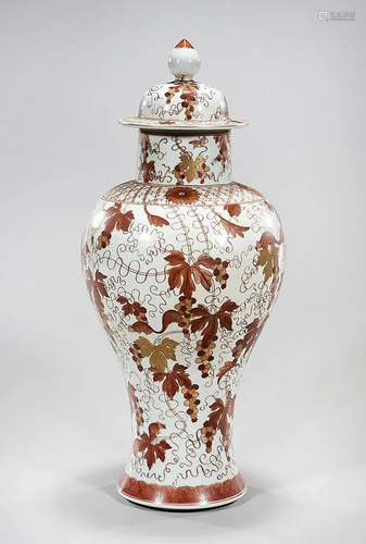 Chinese Enameled Porcelain Covered Vase