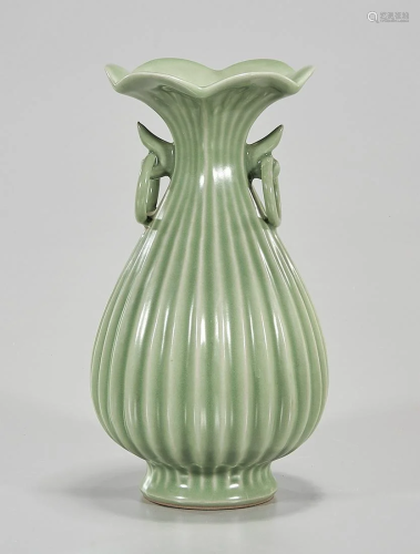 Chinese Green Glazed Porcelain Vase