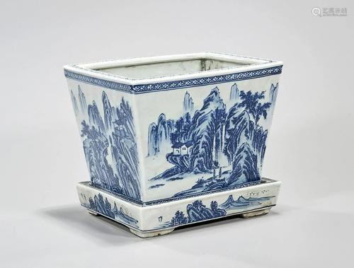 Chinese Blue and White Porcelain Planter