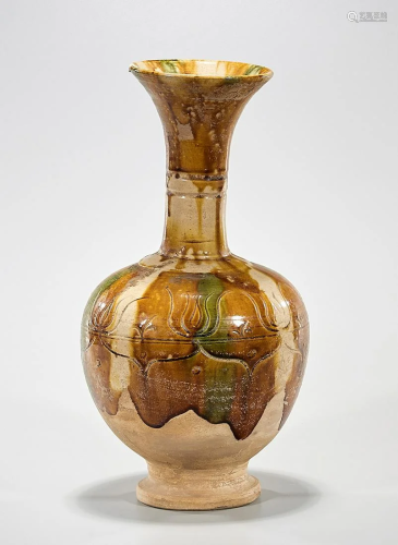 Chinese Glazed Ceramic Sancai Vase