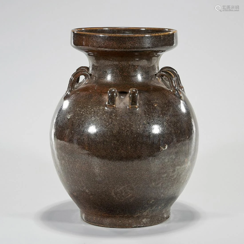 Chinese Glazed Ceramic Jar