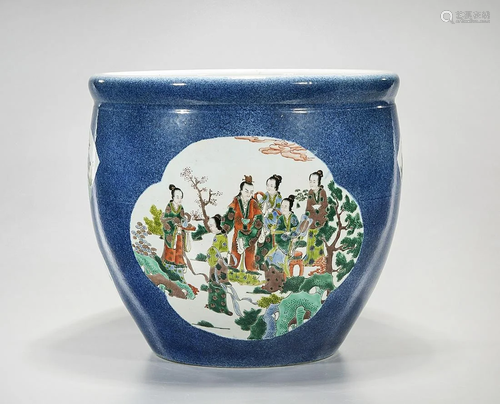 Chinese Enameled Porcelain Jardiniere