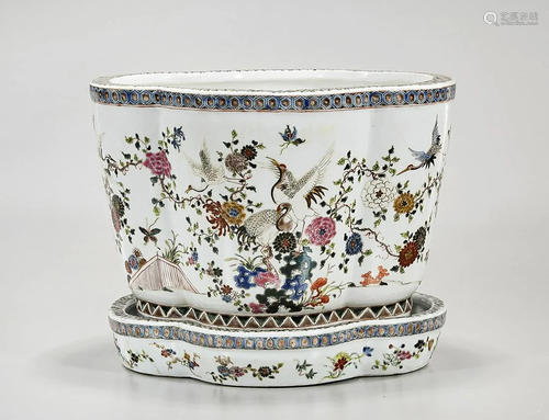 Chinese Enameled Porcelain Jardiniere