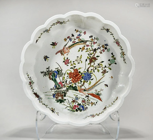 Chinese Enameled Porcelain Brush Washer