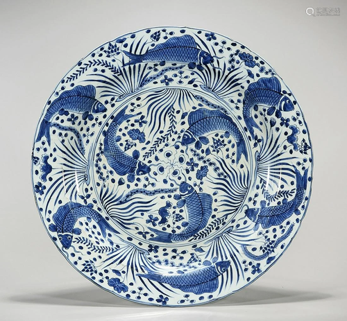 Chinese Blue and White Porcelain Charger