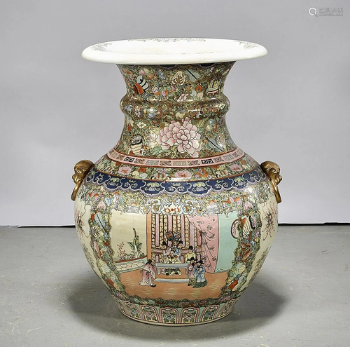 Large Chinese Enameled Porcelain Vase