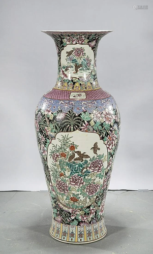 Large Chinese Enameled Porcelain Vase