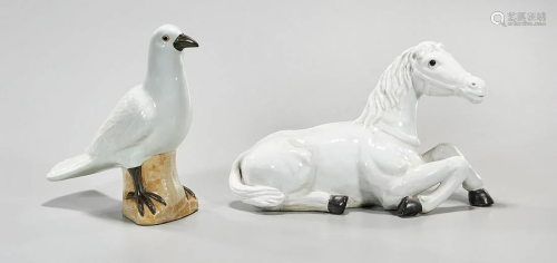 Two Chinese Porcelain Animal Figures