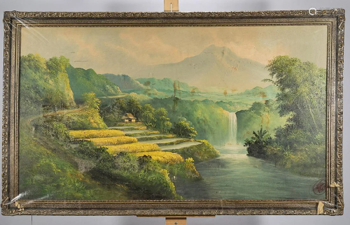 Large Chinese Framed Painting