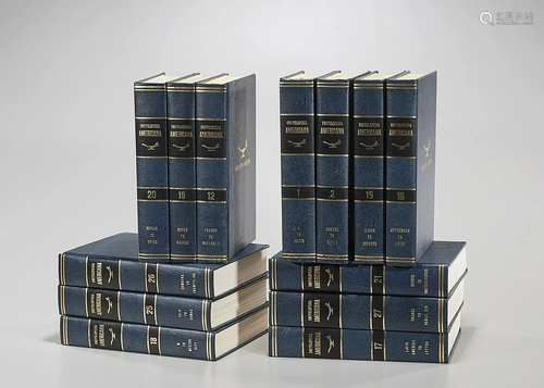 Group of Encyclopedia Americana Books