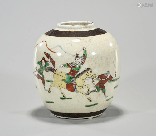 Chinese Wucai Porcelain Jar