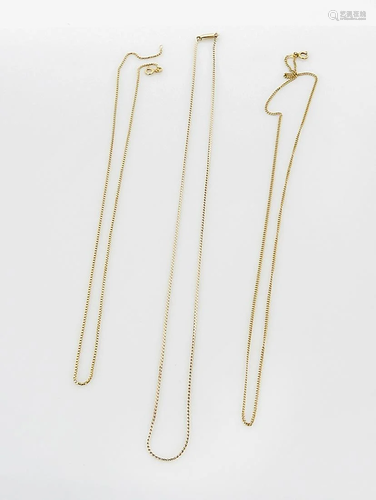 Three 14K Yellow Gold Chains