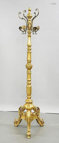 Gold Plated Standing Coat Rack