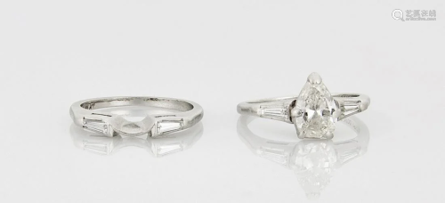 Platinum and Diamond Engagement Ring and Weddi…