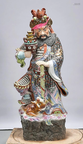 Chinese Enameled Porcelain Figure