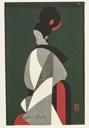 Two Woodblock Prints by Kiyoshi Saito