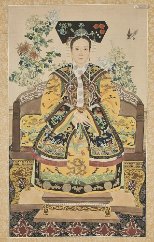 Chinese Ink & Color on Silk Painting