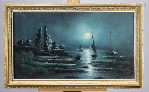 Chinese Framed Oil Painting