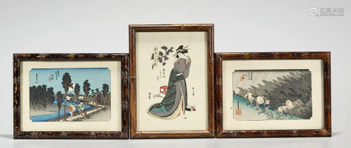 Group of Three Japanese Prints