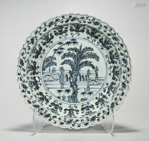 Chinese Blue and White Porcelain Charger