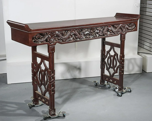 Chinese Carved Hardwood Altar Table