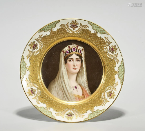 Royal Vienna Painted Portrait Plate