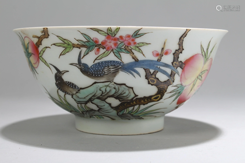 An Estate Chinese Peach-fortune Nature-sceen Porcelain