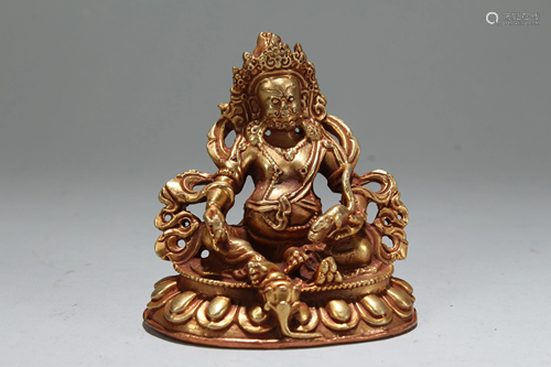 An Estate Tibetan Gilt Religious Buddha Statue