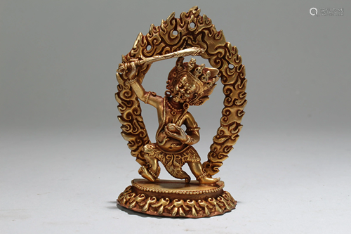 An Estate Tibetan Gilt Religious Buddha Statue