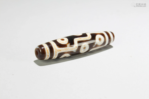 An Estate Tibetan Dzi Bead