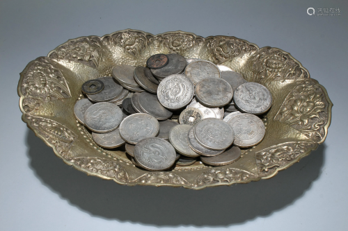 An Estate Coin-filled Tall-end Plate