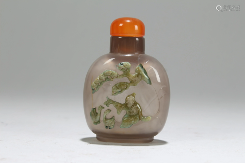 Chinese Agate-curving Snuff Bottle