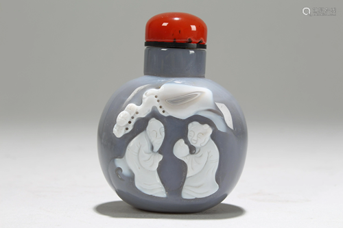 Chinese Agate-curving Snuff Bottle