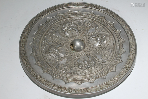 An Estate Chinese Circular Bronze Mirror