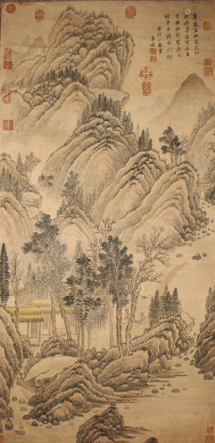 An Estate Chinese Vividly-detailed Poetry-framing