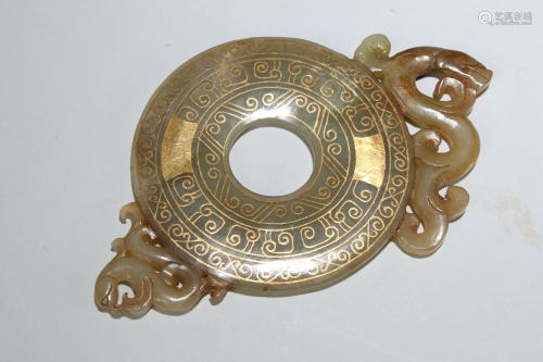 An Estate Chinese Old-jade Curving