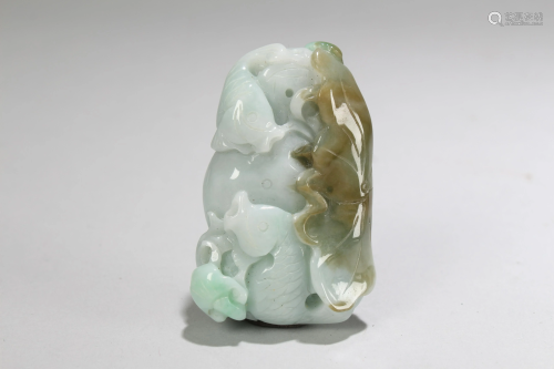 An Estate Chinese Jade-curving Fortune Figure