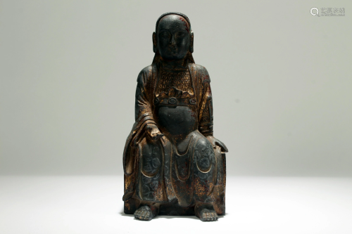 An Estate Chinese Pondering-pose Buddha Statue…