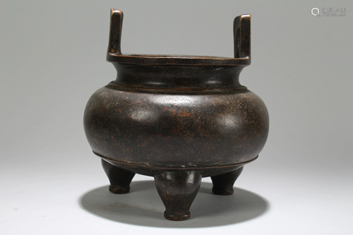 An Estate Chinese Myth-beast Circular Fortune Censer