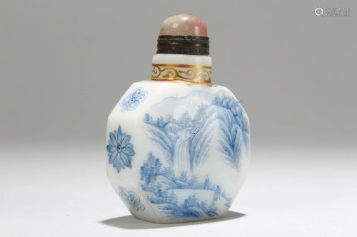 An Estate Chinese Mountain-view Fortune Snuff B…
