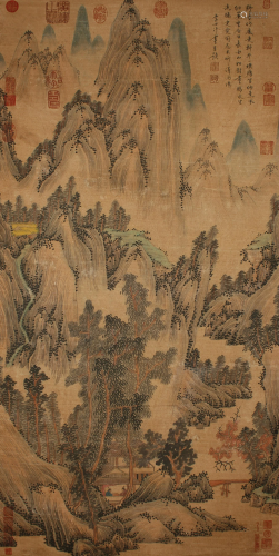 An Estate Chinese Poetry-framing Mountain-view Fortune