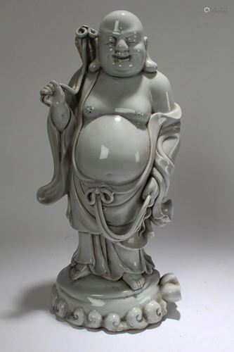 An Estate Chinese Happy-buddha Massive De Blac