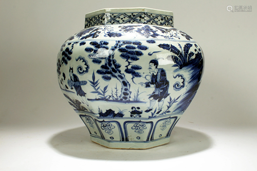 An Estate Chinese Blue and White Story-telling