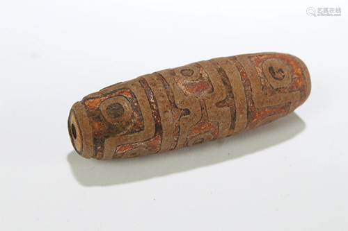 An Estate Tibetan Religious Dzi Bead