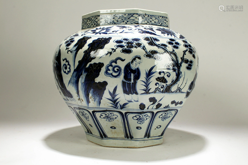 An Estate Chinese Blue and White Story-telling