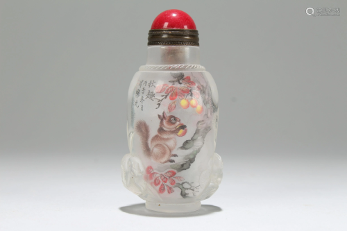 An Estate Chinese Lidded Snuff Bottle