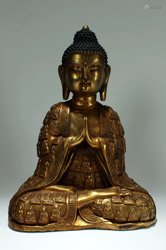 An Estate Chinese Buddha-fortune Religious Gilt …