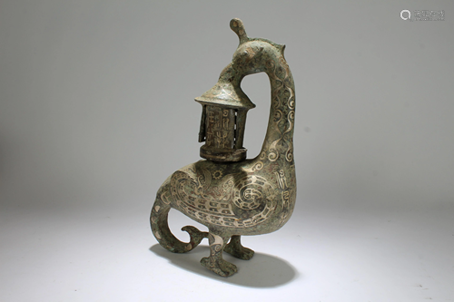 An Estate Chinese Myth-beast Fortune Bronze Vessel