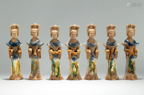 A Collection of Chinese Pottery Fortune Statues